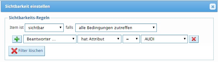 Bedingte Sichtbarkeit in der Online Umfrage sichtbarkeit