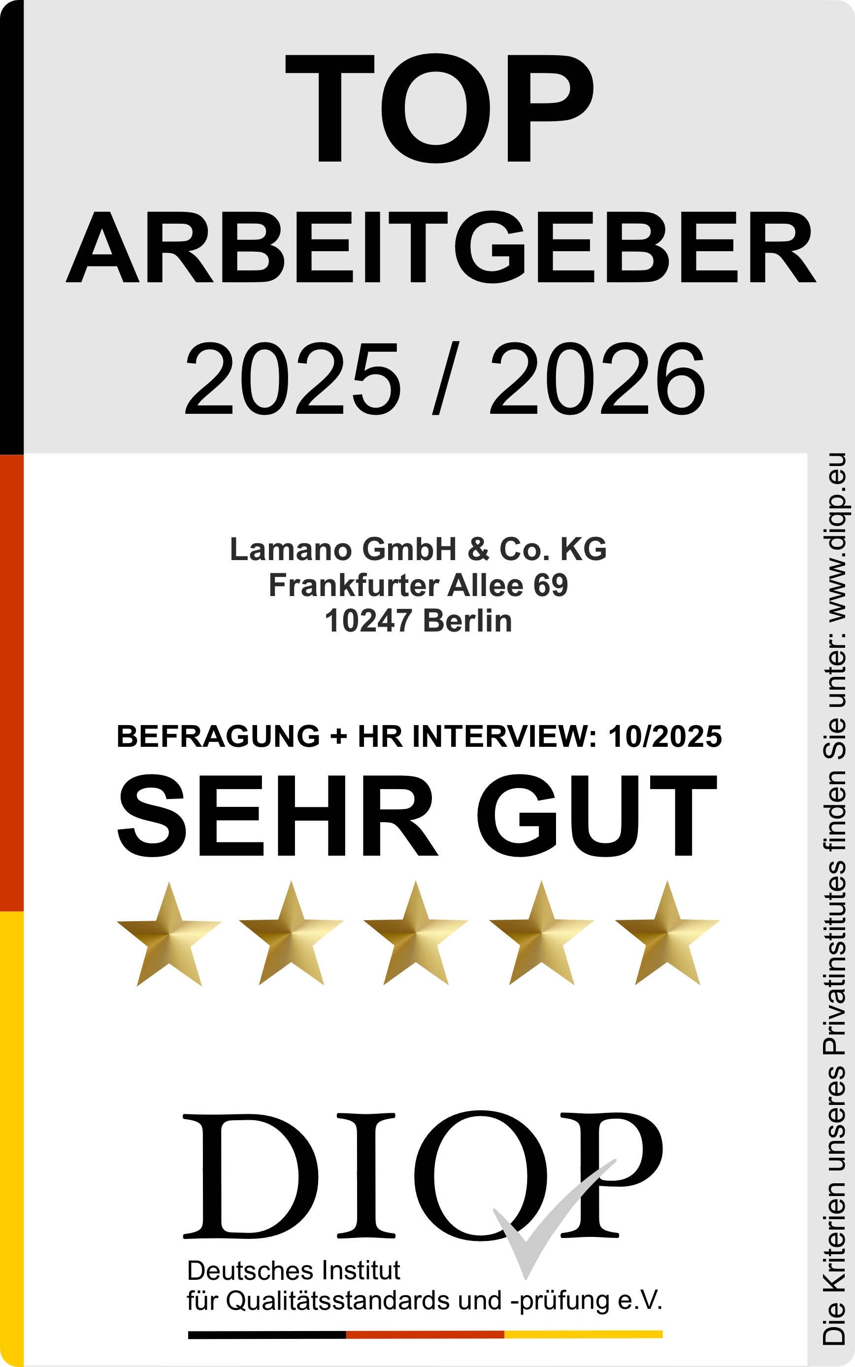 Top Arbeitgeber - Lamapoll 2025-2026