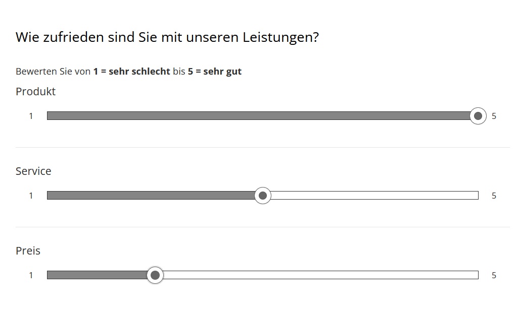Skalafrage mit Schieberegler