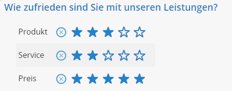 Rating Frage in Online Umfragen