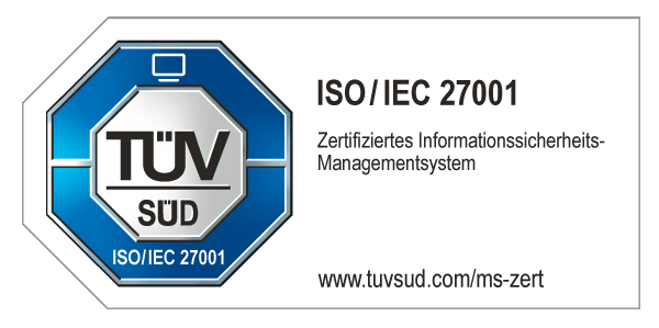 ISO 27001 zertifiziertes Unternehmen